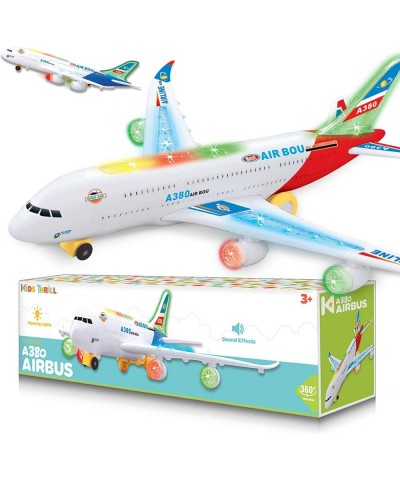 Kids Airplane Toy Bump & Go Technology. Airplane Toys W/ Flashing Colorful Lights Sound & Music Toy Airplane for Toddlers Age...