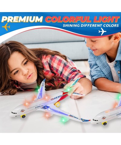 Kids Airplane Toy Bump & Go Technology. Airplane Toys W/ Flashing Colorful Lights Sound & Music Toy Airplane for Toddlers Age...