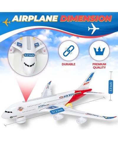 Kids Airplane Toy Bump & Go Technology. Airplane Toys W/ Flashing Colorful Lights Sound & Music Toy Airplane for Toddlers Age...