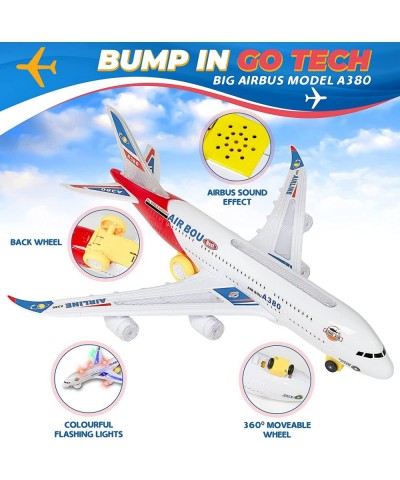 Kids Airplane Toy Bump & Go Technology. Airplane Toys W/ Flashing Colorful Lights Sound & Music Toy Airplane for Toddlers Age...