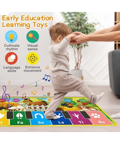 KidEwan Piano Mat for Kids and Toddlers Electronic Dance Keyboard with 24 Music Sounds Animal Touch Playmat Christmas Birthda...