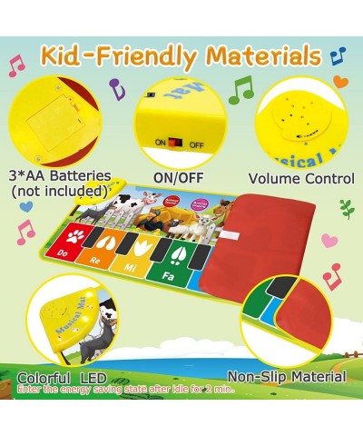 KidEwan Piano Mat for Kids and Toddlers Electronic Dance Keyboard with 24 Music Sounds Animal Touch Playmat Christmas Birthda...