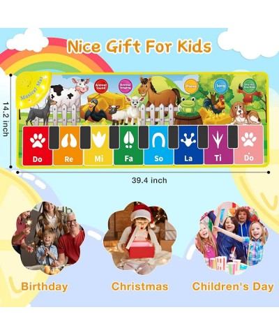 KidEwan Piano Mat for Kids and Toddlers Electronic Dance Keyboard with 24 Music Sounds Animal Touch Playmat Christmas Birthda...