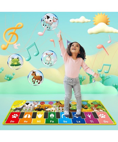 KidEwan Piano Mat for Kids and Toddlers Electronic Dance Keyboard with 24 Music Sounds Animal Touch Playmat Christmas Birthda...