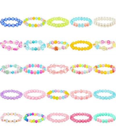 SOTOGO 55 Pieces Girls Bracelets Set Colorful Bracelets Princess Rainbow Unicorn Bracelets Charm Beaded Dress up Party Favors...