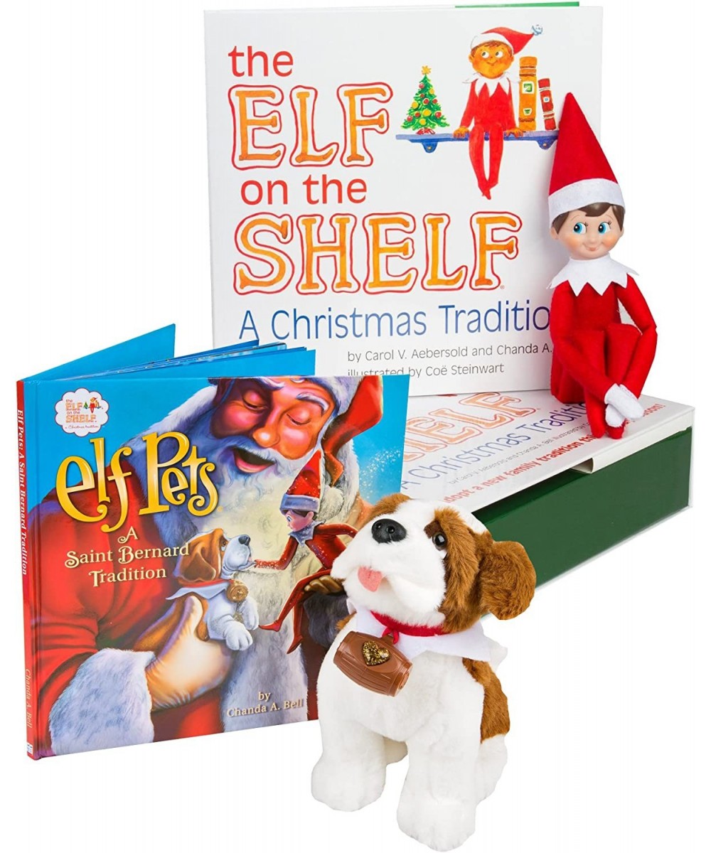 The Elf on the Shelf: A Christmas Tradition - Blue Eyed North Pole Elf Boy with Elf Pets: A Saint Bernard Tradition $85.72 Pl...