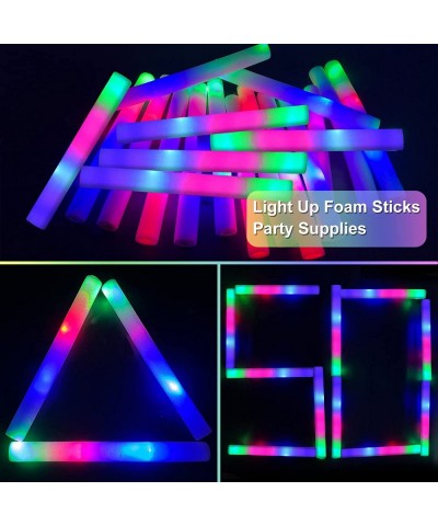 40 Pcs Giant 16 Inch Foam Glow Sticks Mardi Gras Party Supplies Favors 3 Modes Color Changing Led Light Sticks Glow Batons Gl...