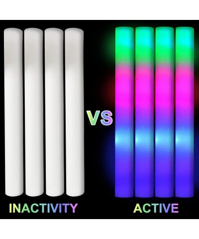 40 Pcs Giant 16 Inch Foam Glow Sticks Mardi Gras Party Supplies Favors 3 Modes Color Changing Led Light Sticks Glow Batons Gl...