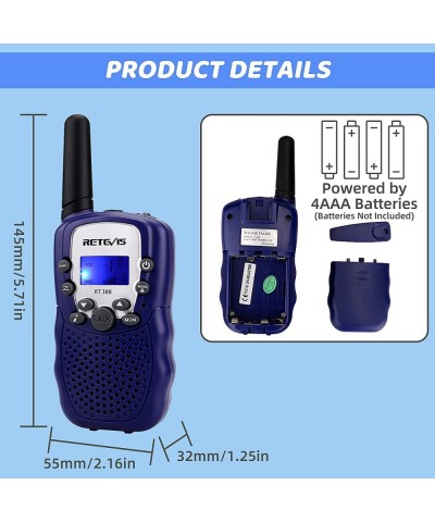 RT-388 Walkie Talkies for Kids 22 CH VOX Long Range Toy Walkie Talkie for Boys Girls Aged 6-12 Portable Ideal Gifts Outdoor C...