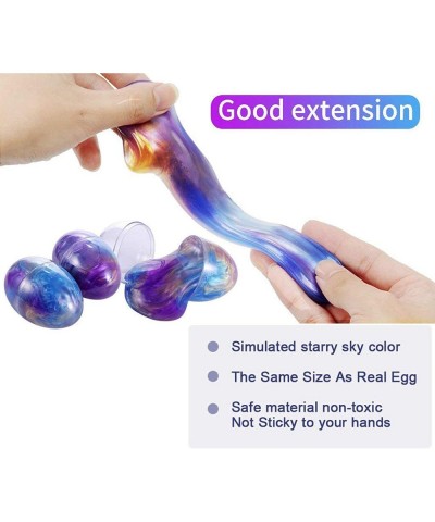 Slime Putty Colorful Galaxy Egg 5 Pack Slime Stress Relief Sludge Toys Gifts for Kids Birthday Party Favors Halloween Christm...