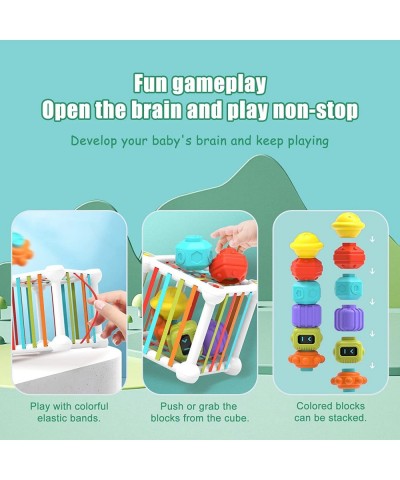 Shape Sorting Toy 7-in-1 Baby Shape Sorting Toys with Elastic Band Color Recognition Sensory Toy for Toddlers 1-5 Early Learn...