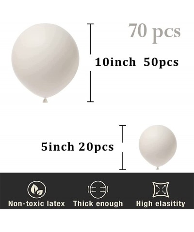 White Sand Balloons 5 inch +10 inch 70pcs Cream White Latex Balloons Off White Helium Balloons White Party Balloons for Birth...