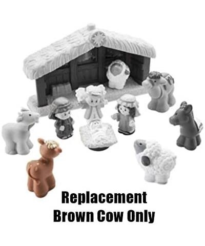 Fisher Price Christmas Bible Nativity Farm Zoo Animal Replacement Small Tan Cow Calf 2002 $19.20 Play Figure Playsets