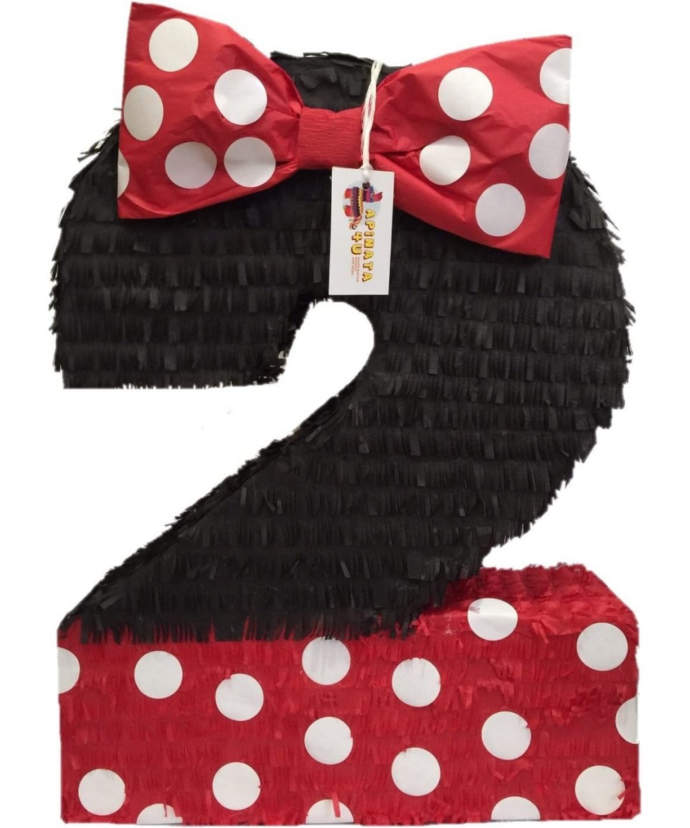 Large Number Two Pinata Black Color with Red Bow $65.31 Piñatas