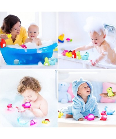 Dinosaur Bath Toys Light-Up 6 Packs Floating Bath Toys Set for Baby Toddlers Kids in Birthday Easter Christmas Shower Pool Ba...