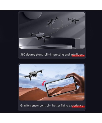 S68 RC Drone with Camera 4K HD WiFi FPV Mini Drone for Kids and Adults Foldable RC Quadcopter with Gravity Sensor Control 3D ...