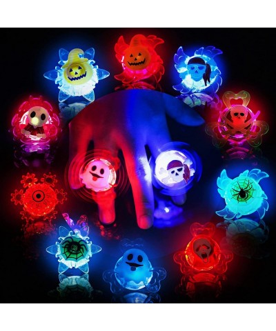 20PCS Fidget Pack LED Light Up Spinner Rings 5 Colors 10 Shapes Glow-In-The-Dark Flashing Fidget Toy Blinky Party Favors for ...