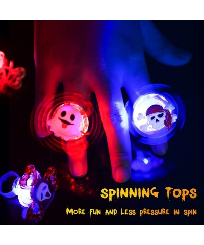 20PCS Fidget Pack LED Light Up Spinner Rings 5 Colors 10 Shapes Glow-In-The-Dark Flashing Fidget Toy Blinky Party Favors for ...