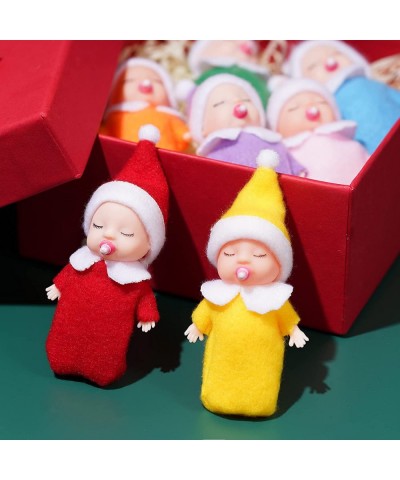 7Pcs Colorful Christmas Sucking Pacifier Baby Elf Doll - Christmas Baby Boy & Girl Little Elf Dolls - Xmas Decorations Kids T...