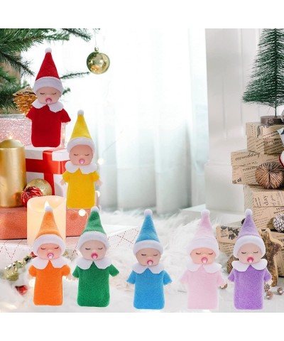 7Pcs Colorful Christmas Sucking Pacifier Baby Elf Doll - Christmas Baby Boy & Girl Little Elf Dolls - Xmas Decorations Kids T...